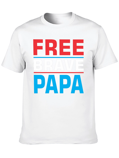 Free Brave Papa Graphic Tee - Mens Black T-Shirt
