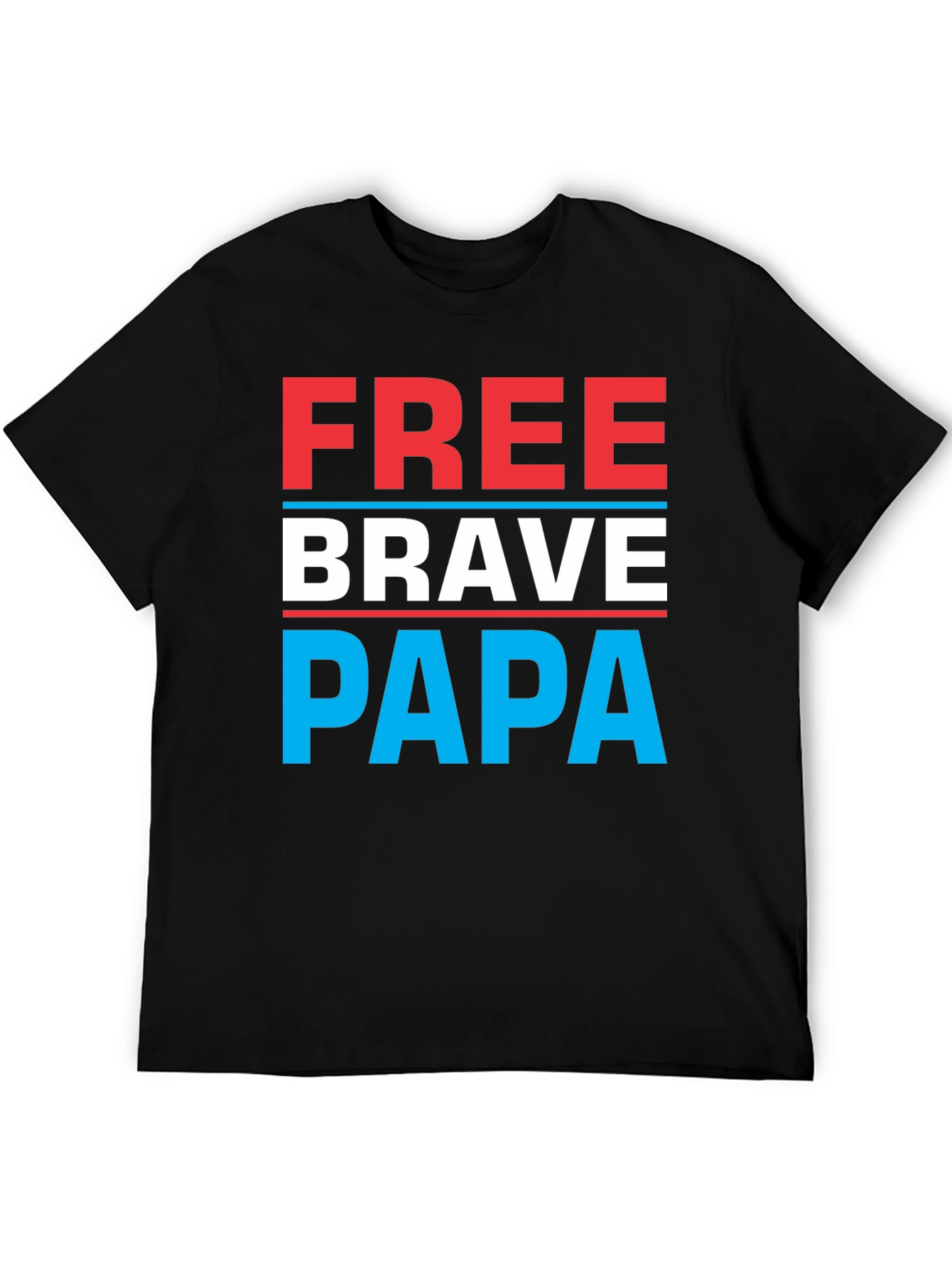 Free Brave Papa Graphic Tee - Mens Black T-Shirt
