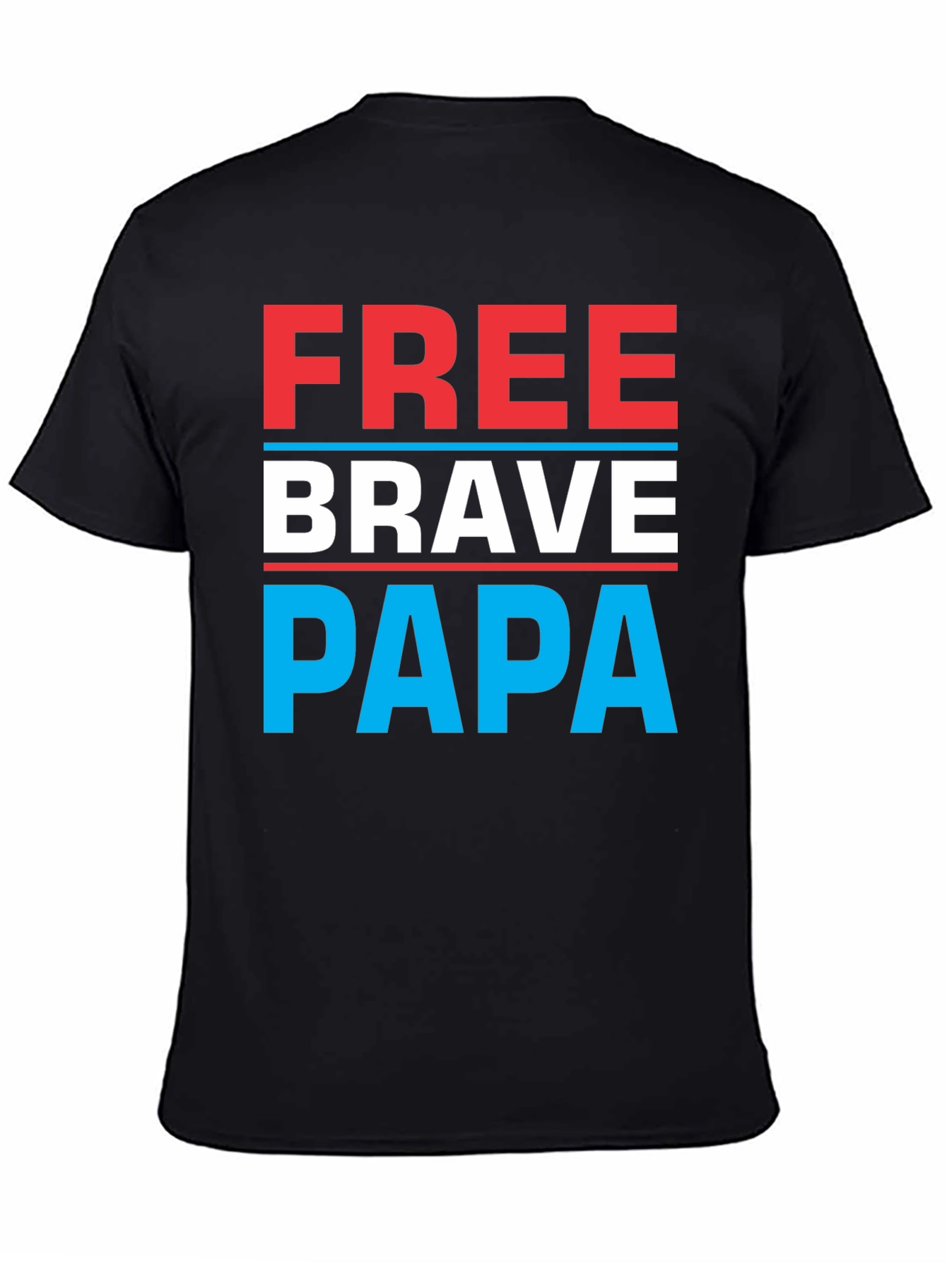 Free Brave Papa Graphic Tee - Mens Black T-Shirt