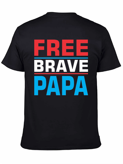 Free Brave Papa Graphic Tee - Mens Black T-Shirt