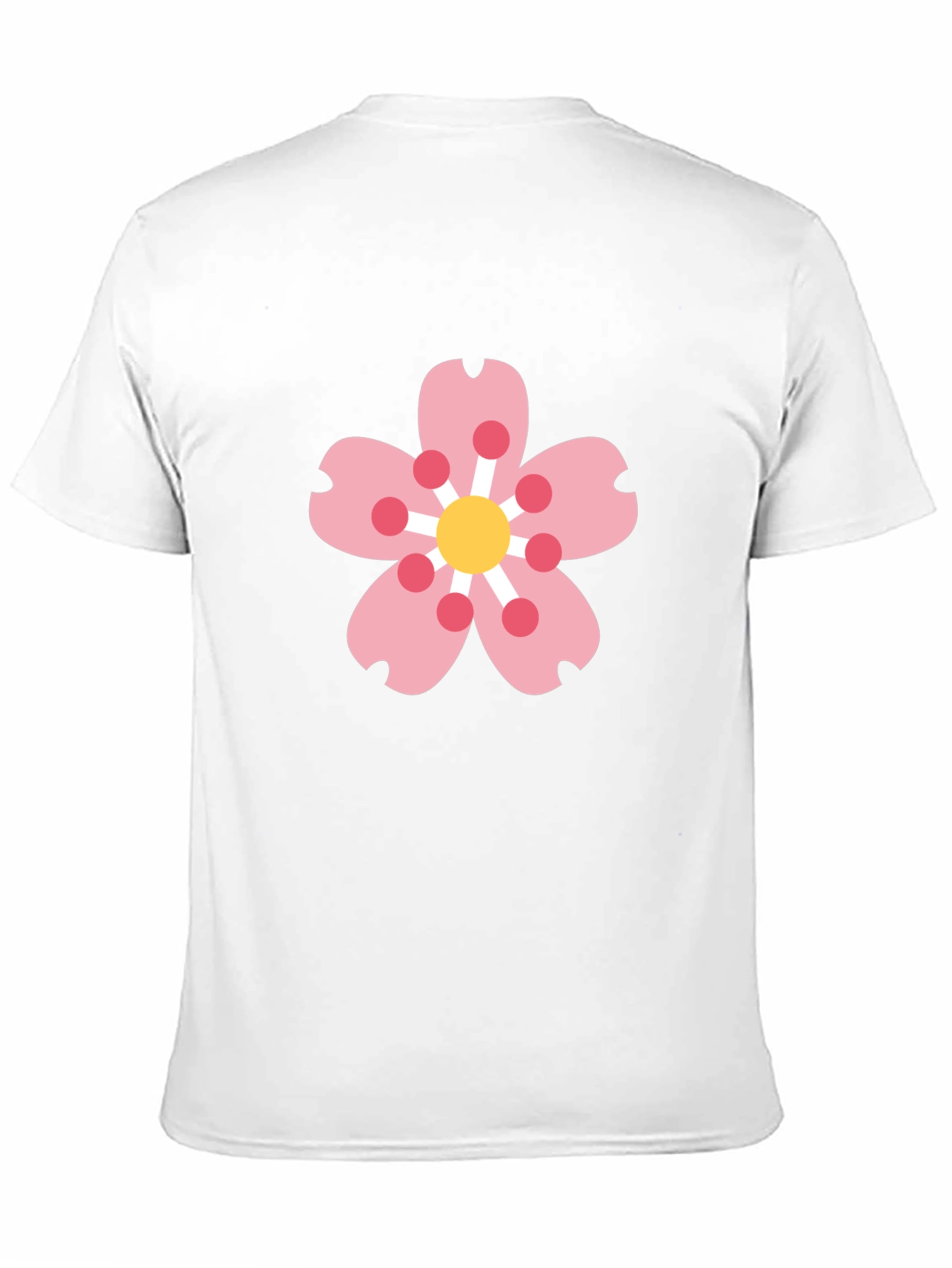 Black Tee with Sakura Blossom Graphic