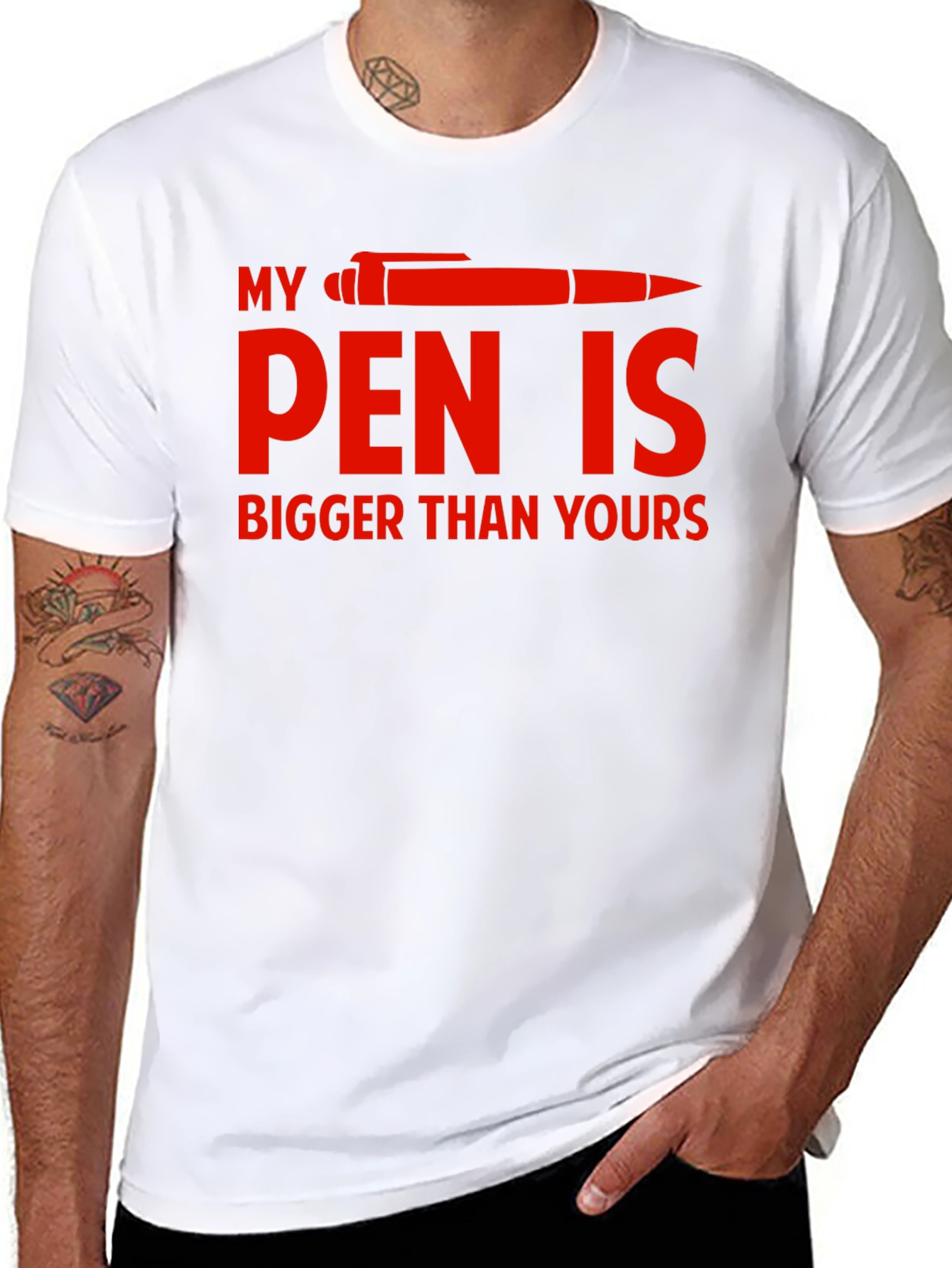 Funny My Pen is Bigger Graphic T-Shirt