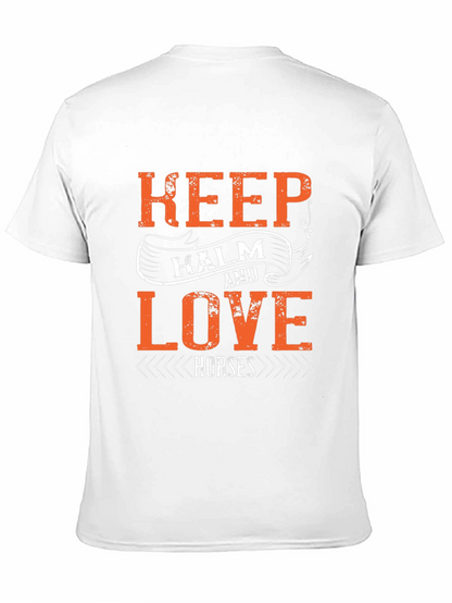 Keep Calm Love Horses Graphic T-Shirt