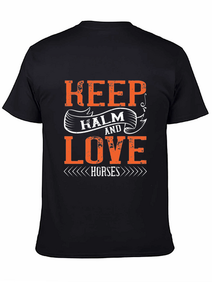 Keep Calm Love Horses Graphic T-Shirt