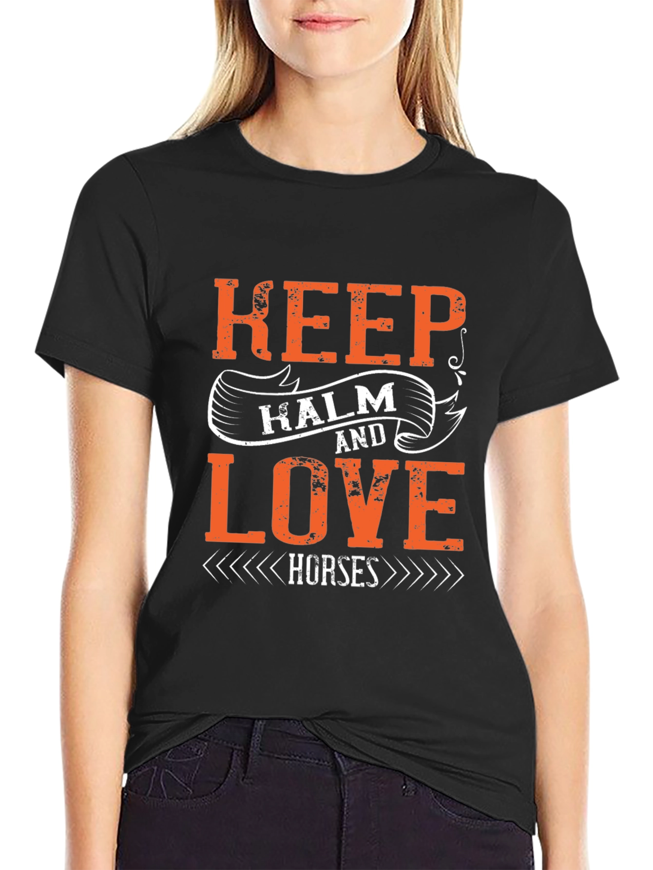 Keep Calm Love Horses Graphic T-Shirt