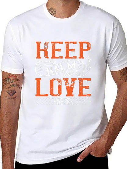 Keep Calm Love Horses Graphic T-Shirt