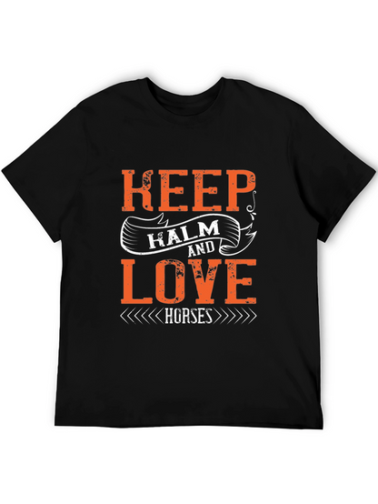 Keep Calm Love Horses Graphic T-Shirt