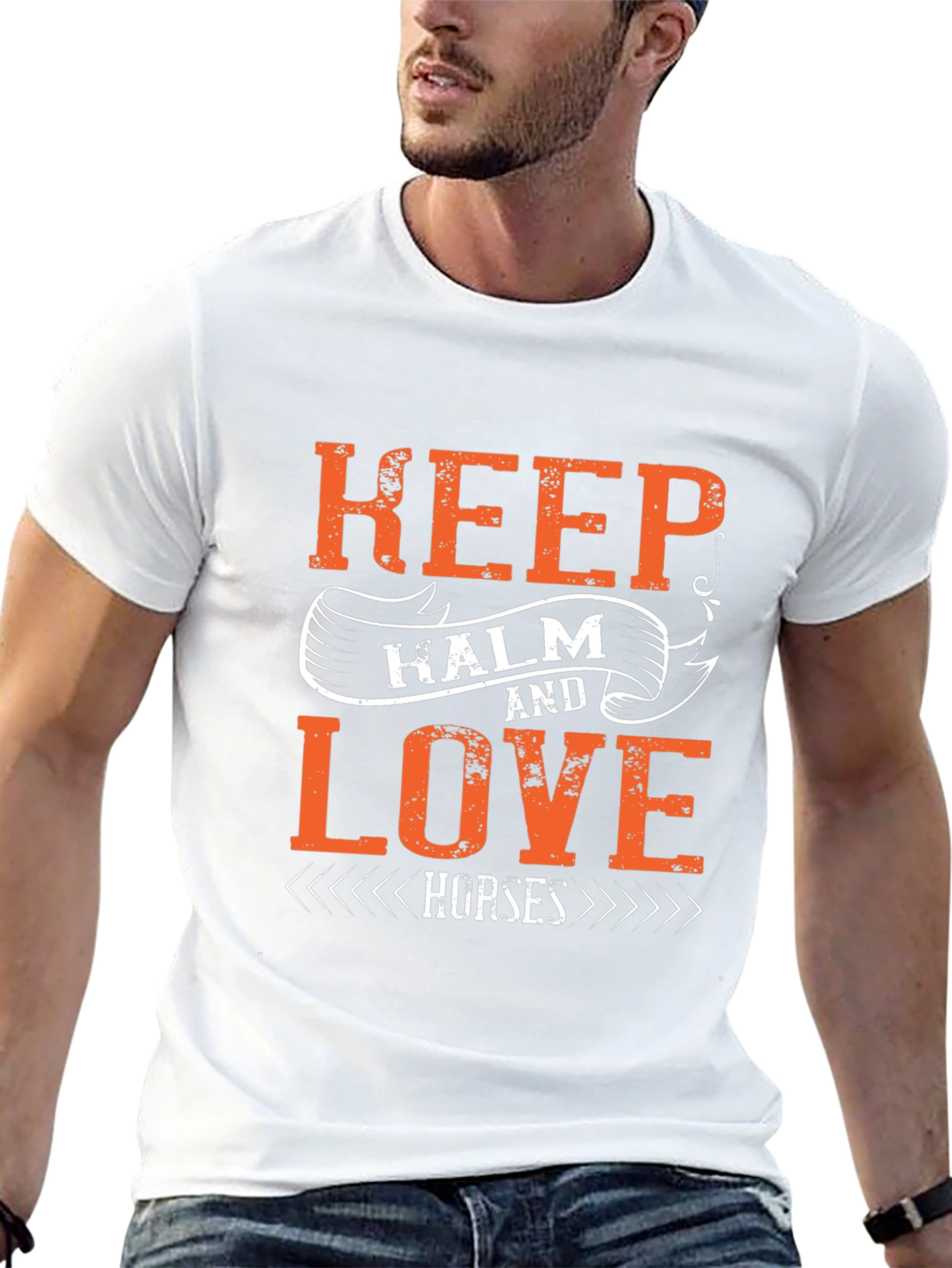 Keep Calm Love Horses Graphic T-Shirt