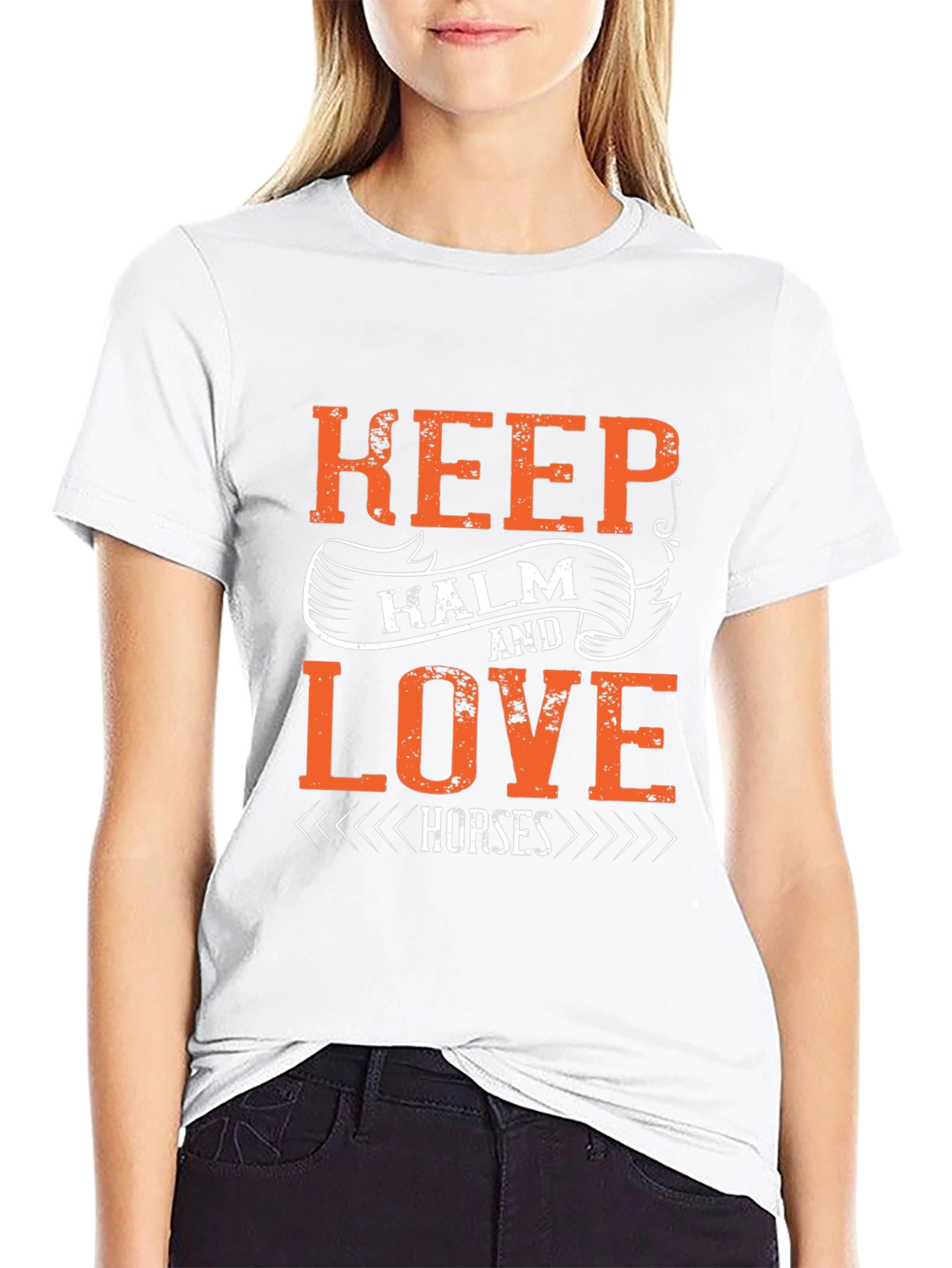 Keep Calm Love Horses Graphic T-Shirt