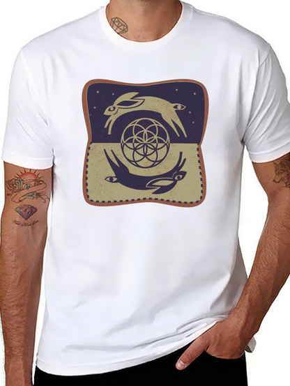 Rabbit Geometric T-Shirt - Graphic Tee