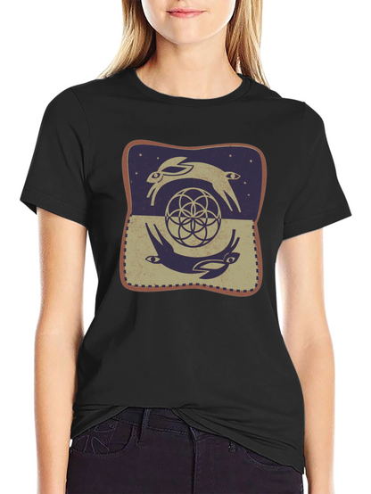 Rabbit Geometric T-Shirt - Graphic Tee