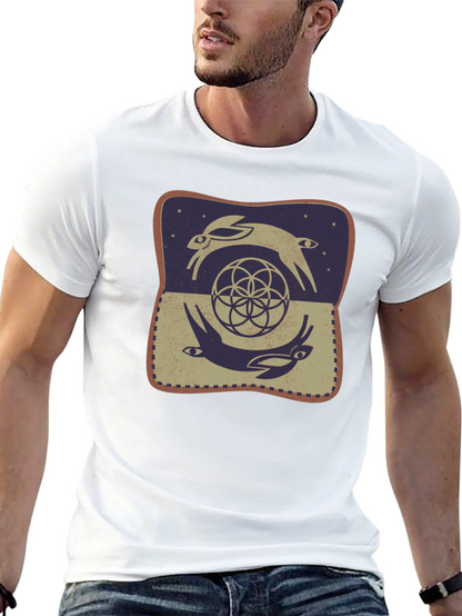 Rabbit Geometric T-Shirt - Graphic Tee