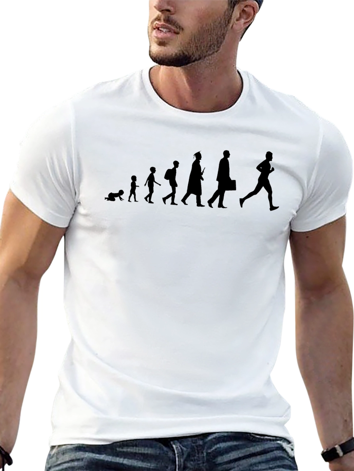 Evolution of Man Black T-Shirt