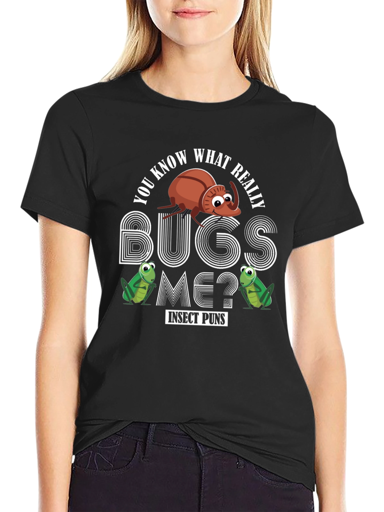 Insect Puns Graphic Tee - Bugs Me?