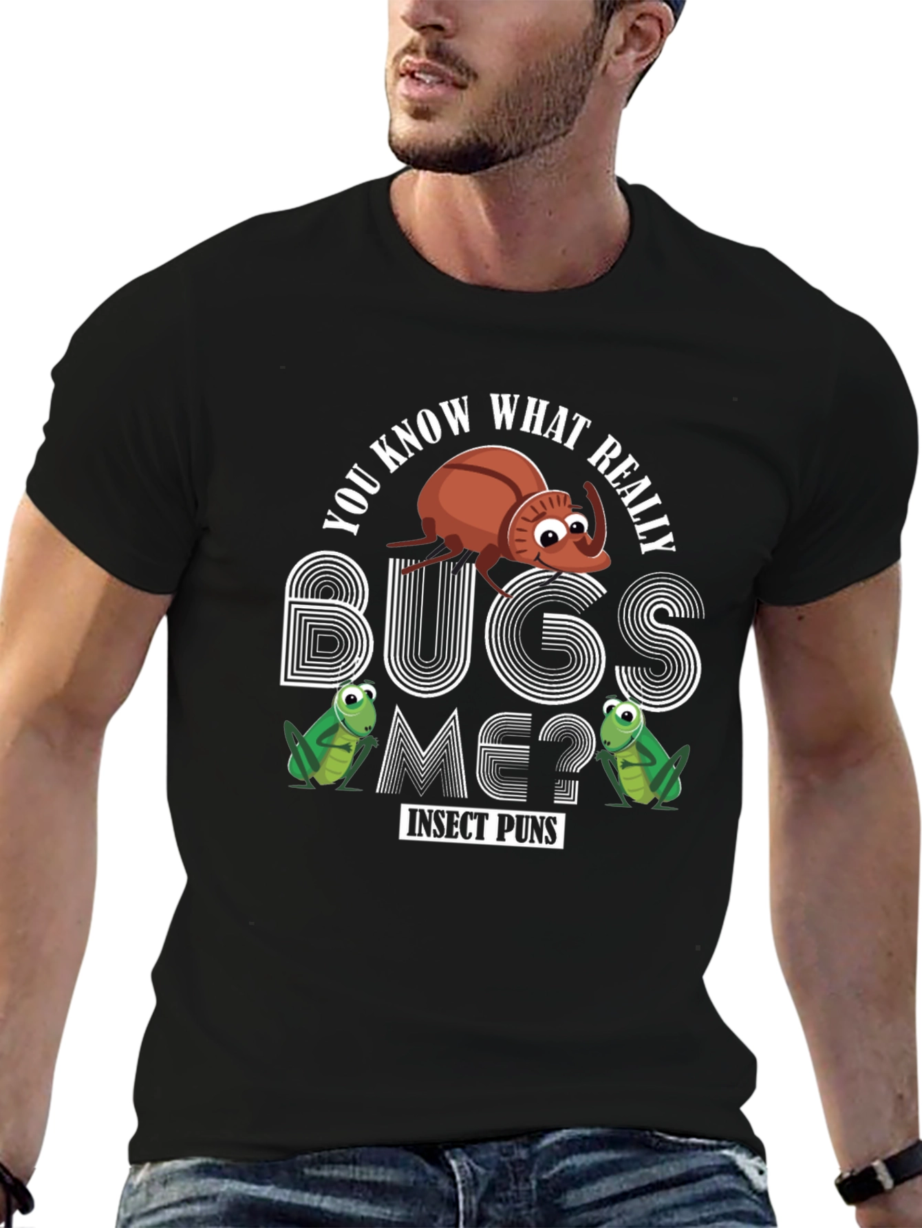 Insect Puns Graphic Tee - Bugs Me?