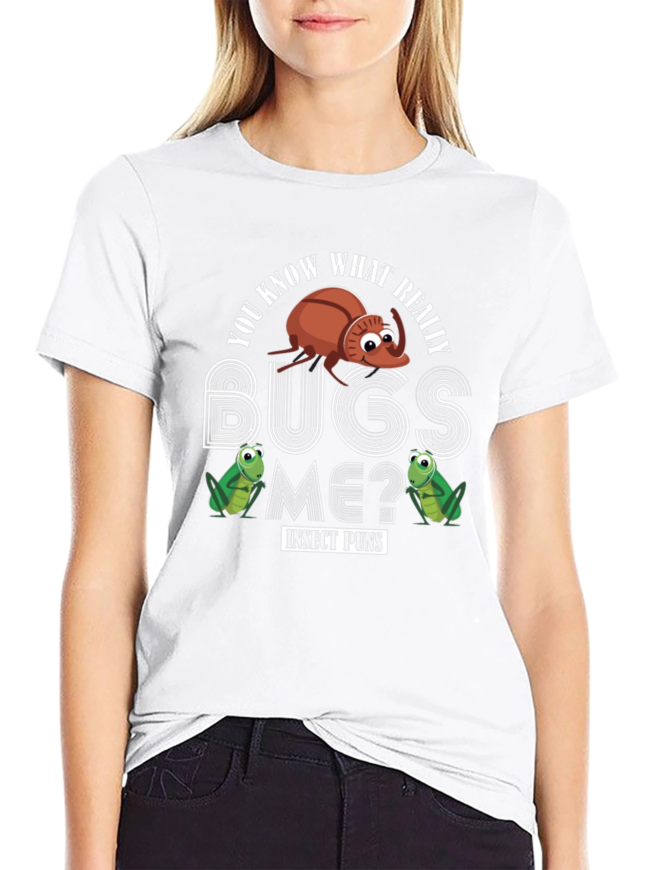 Insect Puns Graphic Tee - Bugs Me?