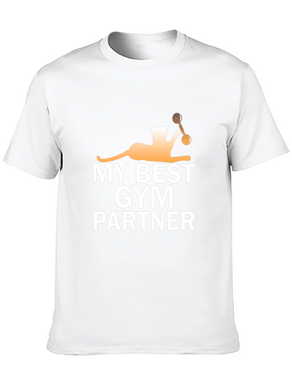 My Best Gym Partner Black Graphic Tee