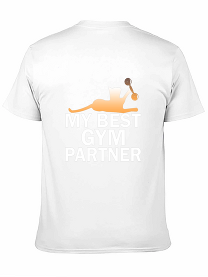 My Best Gym Partner Black Graphic Tee