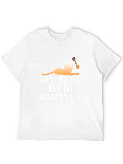 My Best Gym Partner Black Graphic Tee