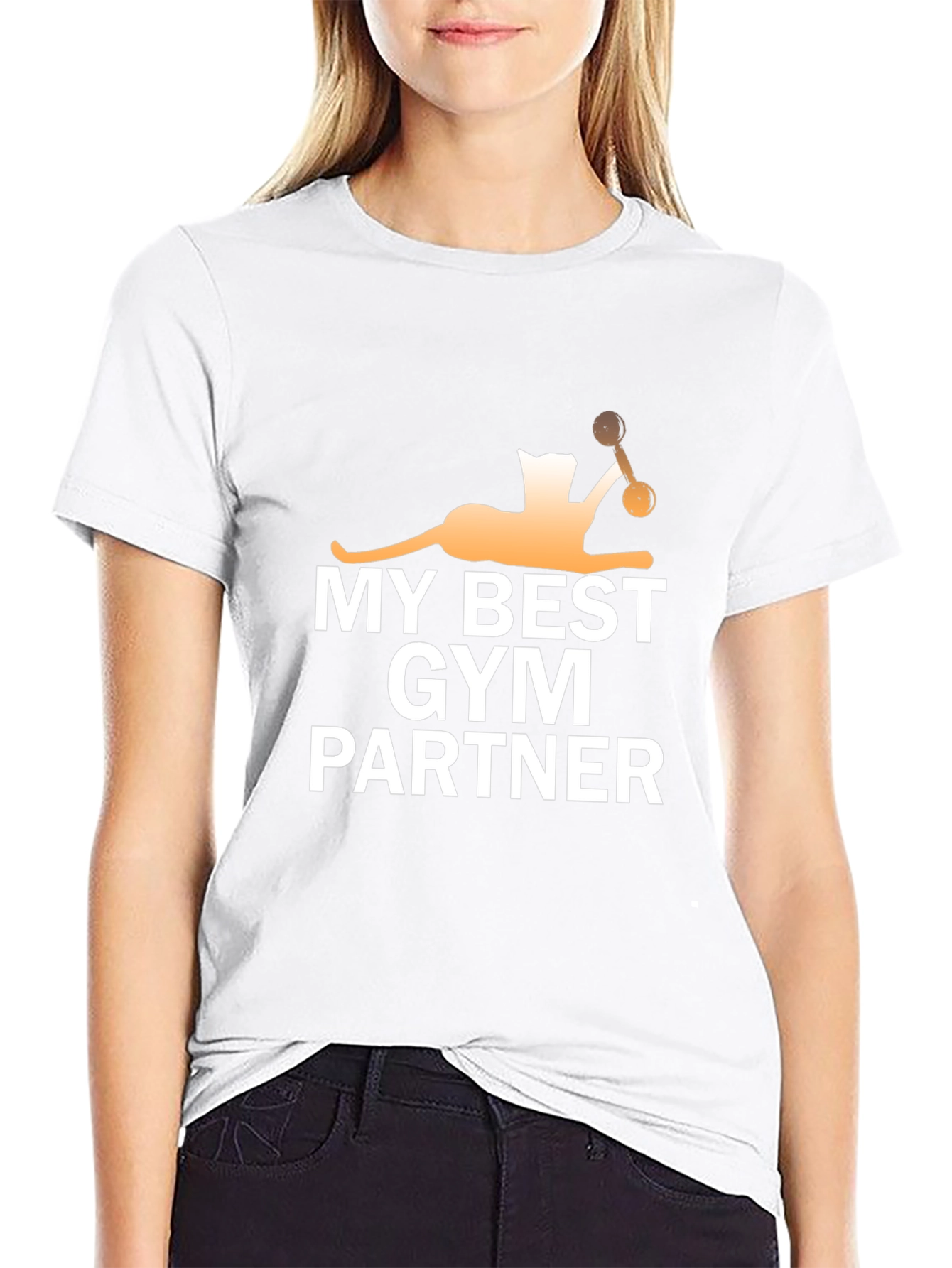 My Best Gym Partner Black Graphic Tee