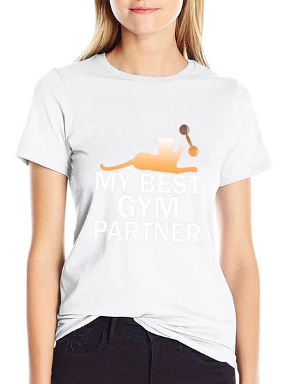 My Best Gym Partner Black Graphic Tee