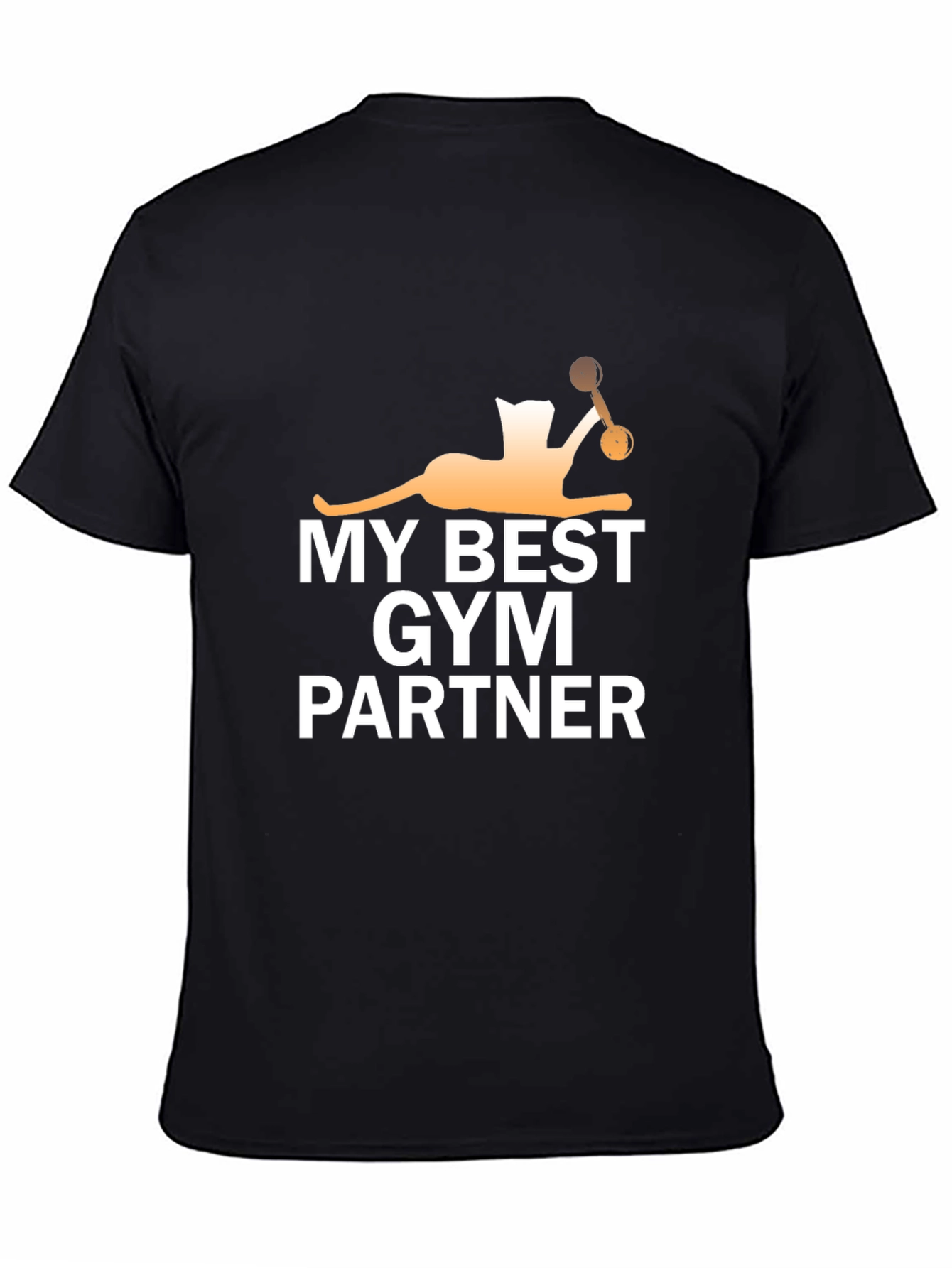 My Best Gym Partner Black Graphic Tee