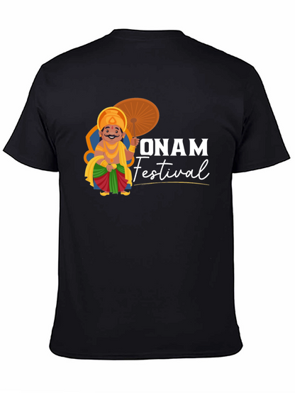 Onam Festival T-Shirt | Black Cotton Tee