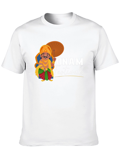 Onam Festival T-Shirt | Black Cotton Tee