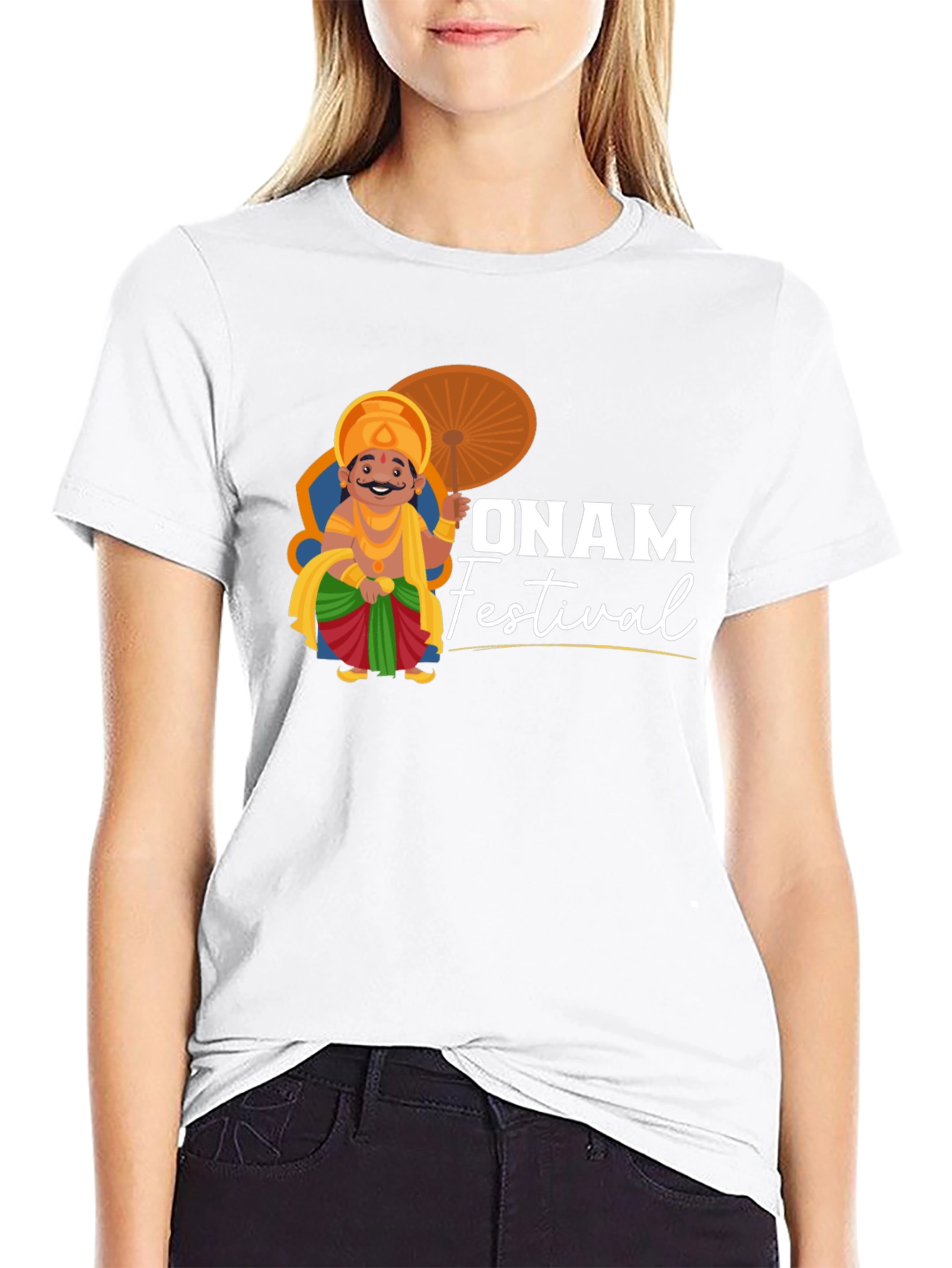 Onam Festival T-Shirt | Black Cotton Tee