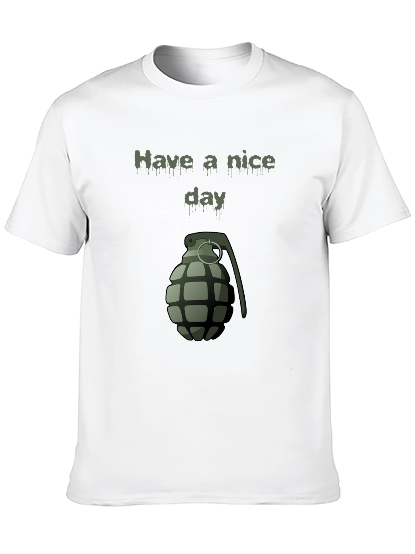 Have a Nice Day Grenade Graphic Tee - Black