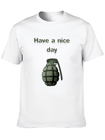 Have a Nice Day Grenade Graphic Tee - Black