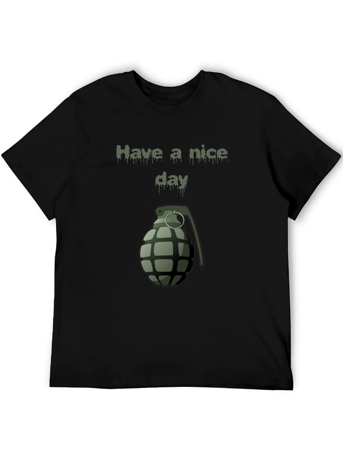 Have a Nice Day Grenade Graphic Tee - Black