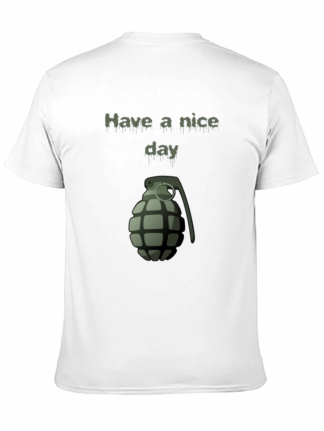 Have a Nice Day Grenade Graphic Tee - Black
