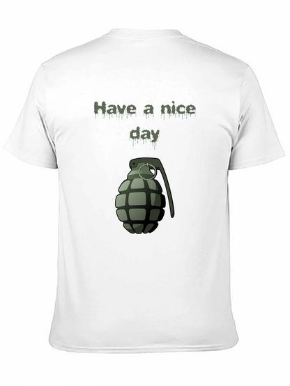 Have a Nice Day Grenade Graphic Tee - Black