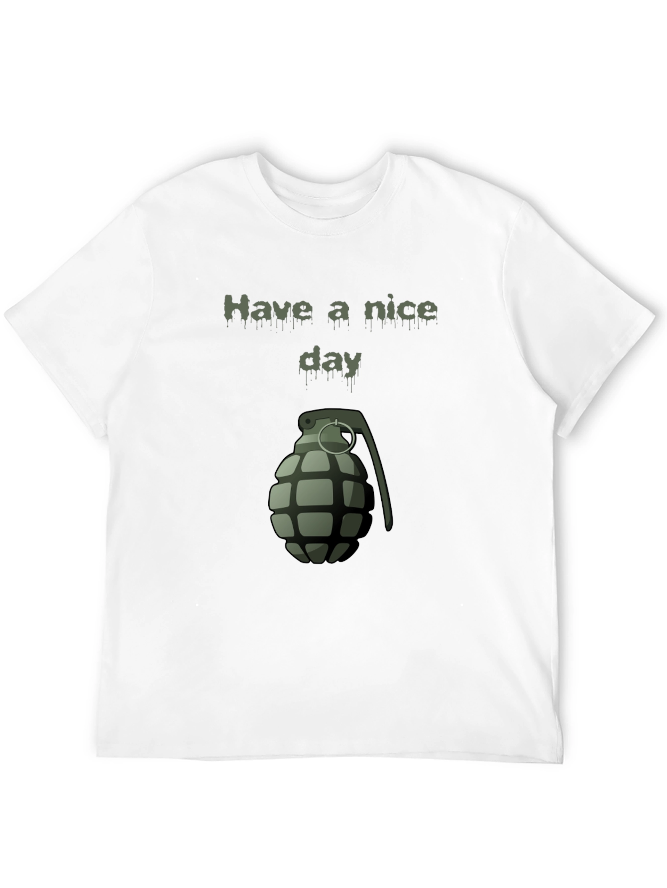 Have a Nice Day Grenade Graphic Tee - Black