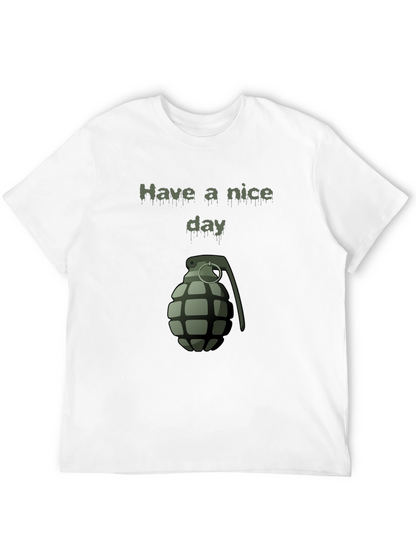 Have a Nice Day Grenade Graphic Tee - Black