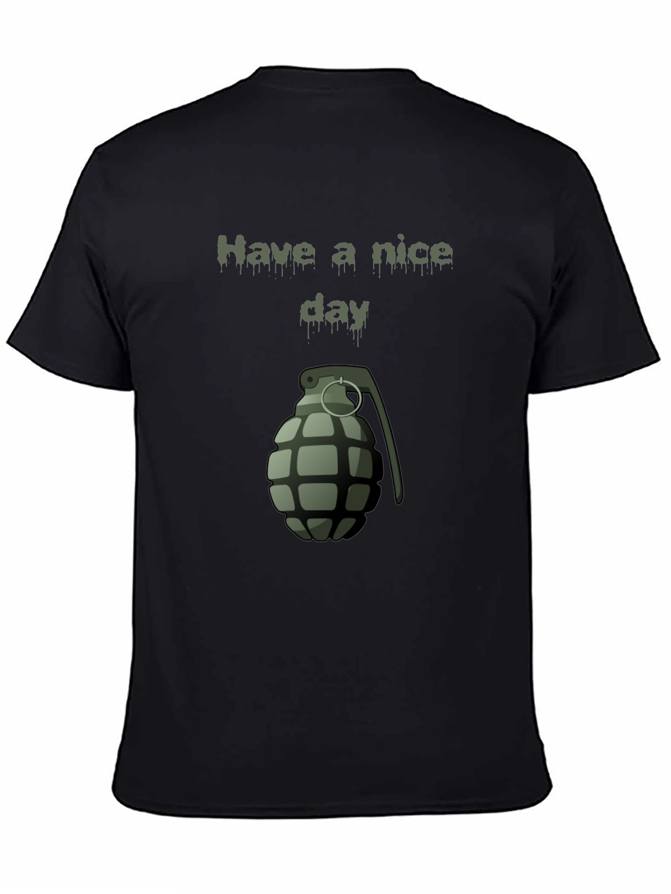 Have a Nice Day Grenade Graphic Tee - Black