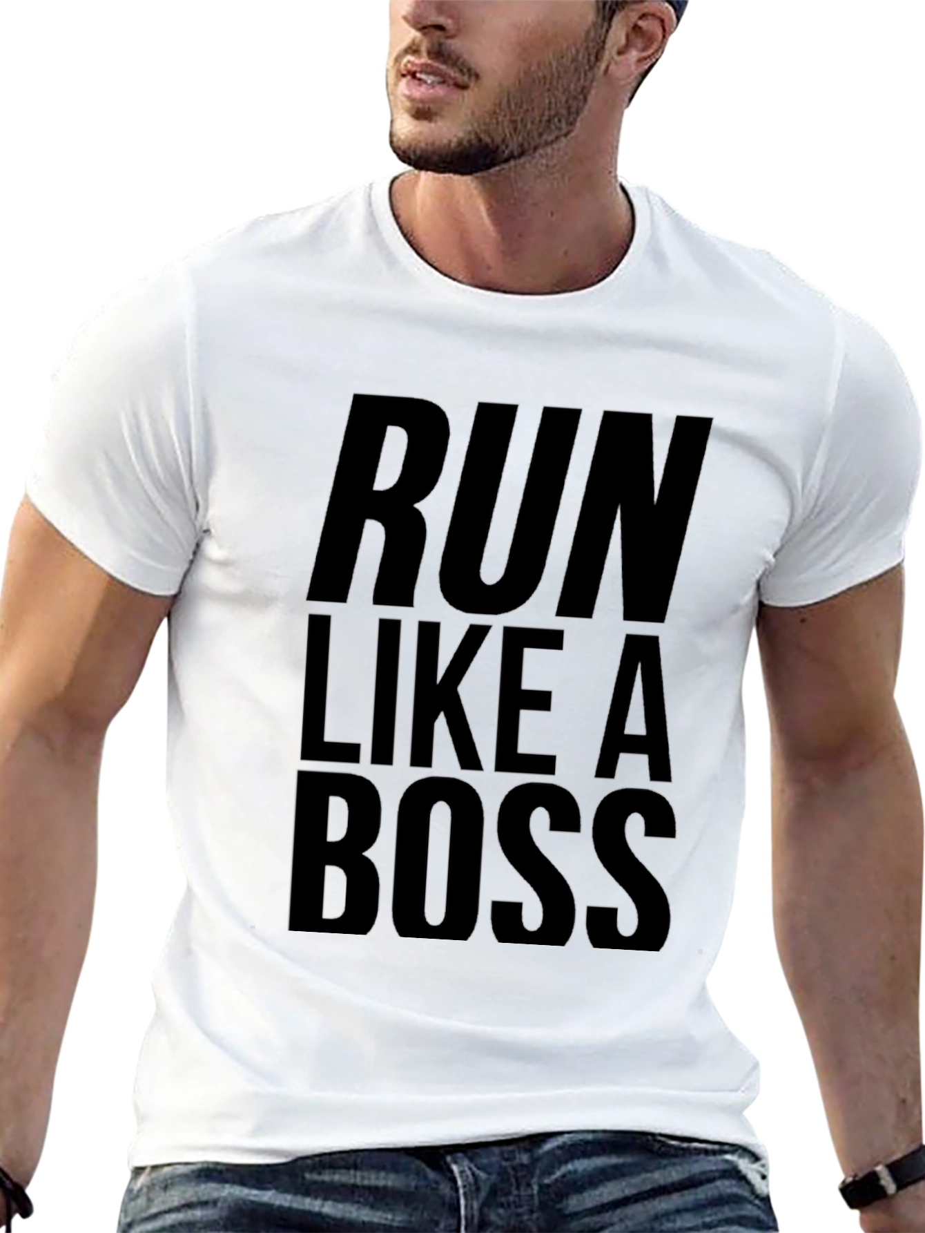 Run Like A Boss Black Tee