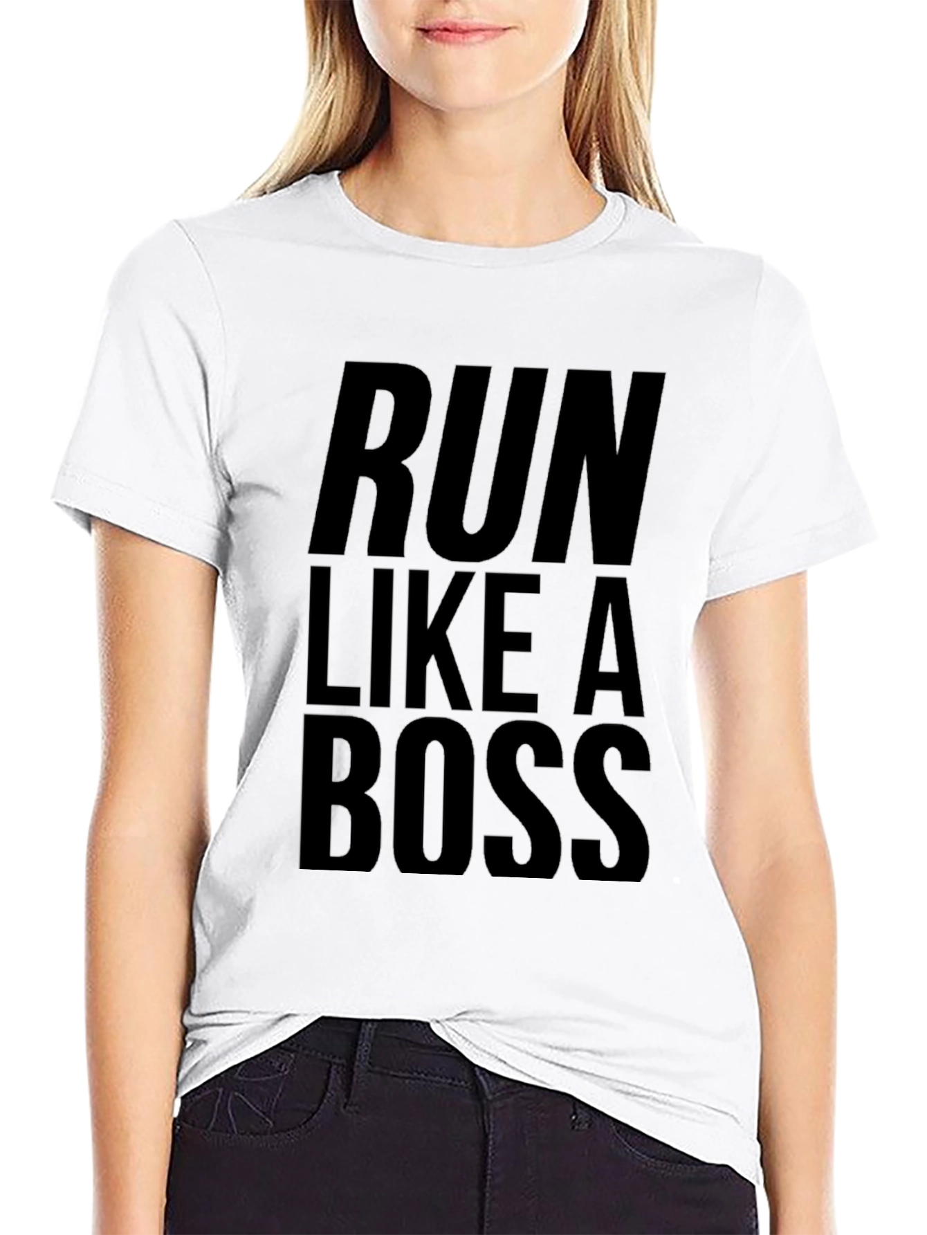 Run Like A Boss Black Tee