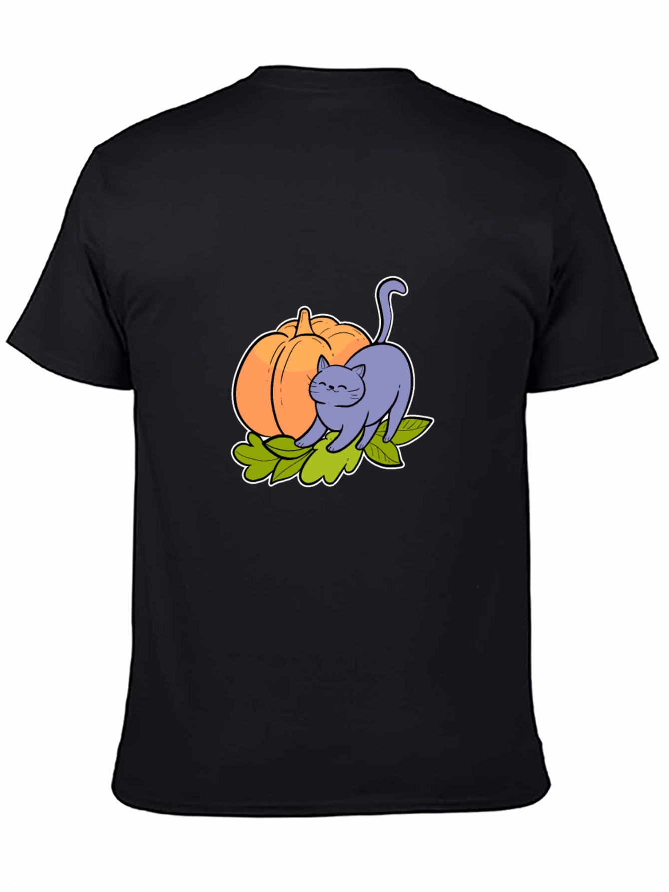 Cute Cat & Pumpkin Graphic Tee