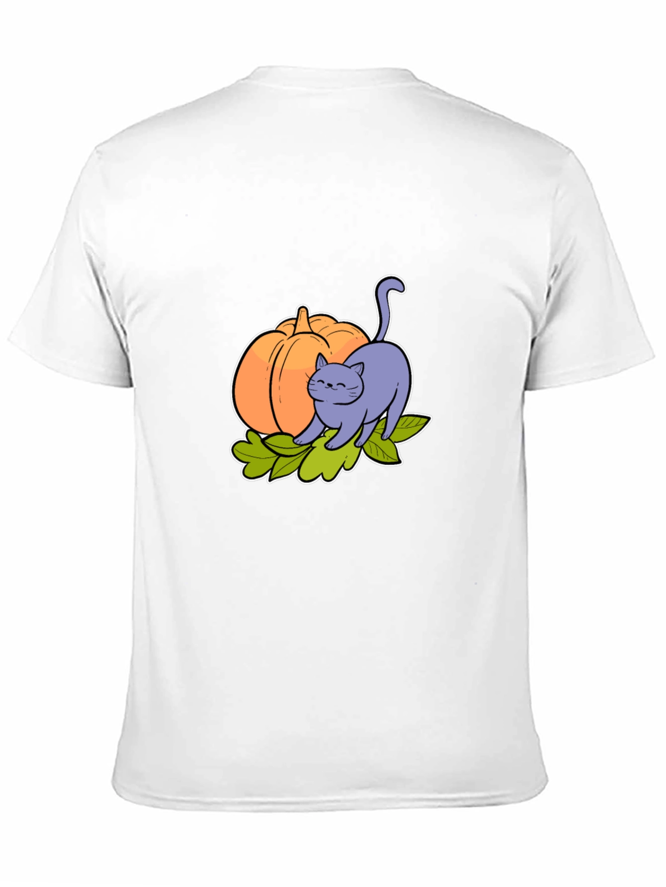 Cute Cat & Pumpkin Graphic Tee