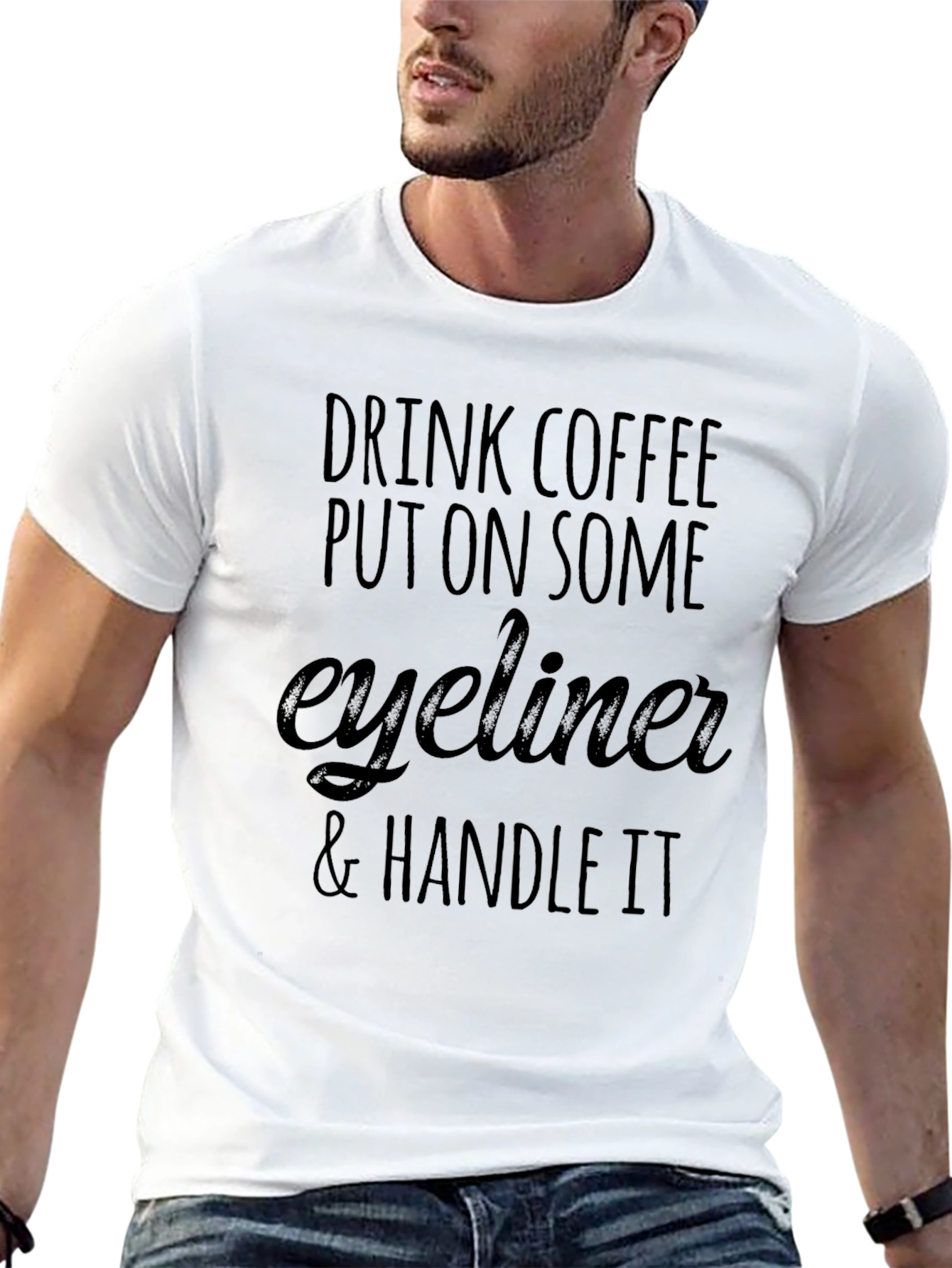 Drink Coffee Eyeliner T-Shirt