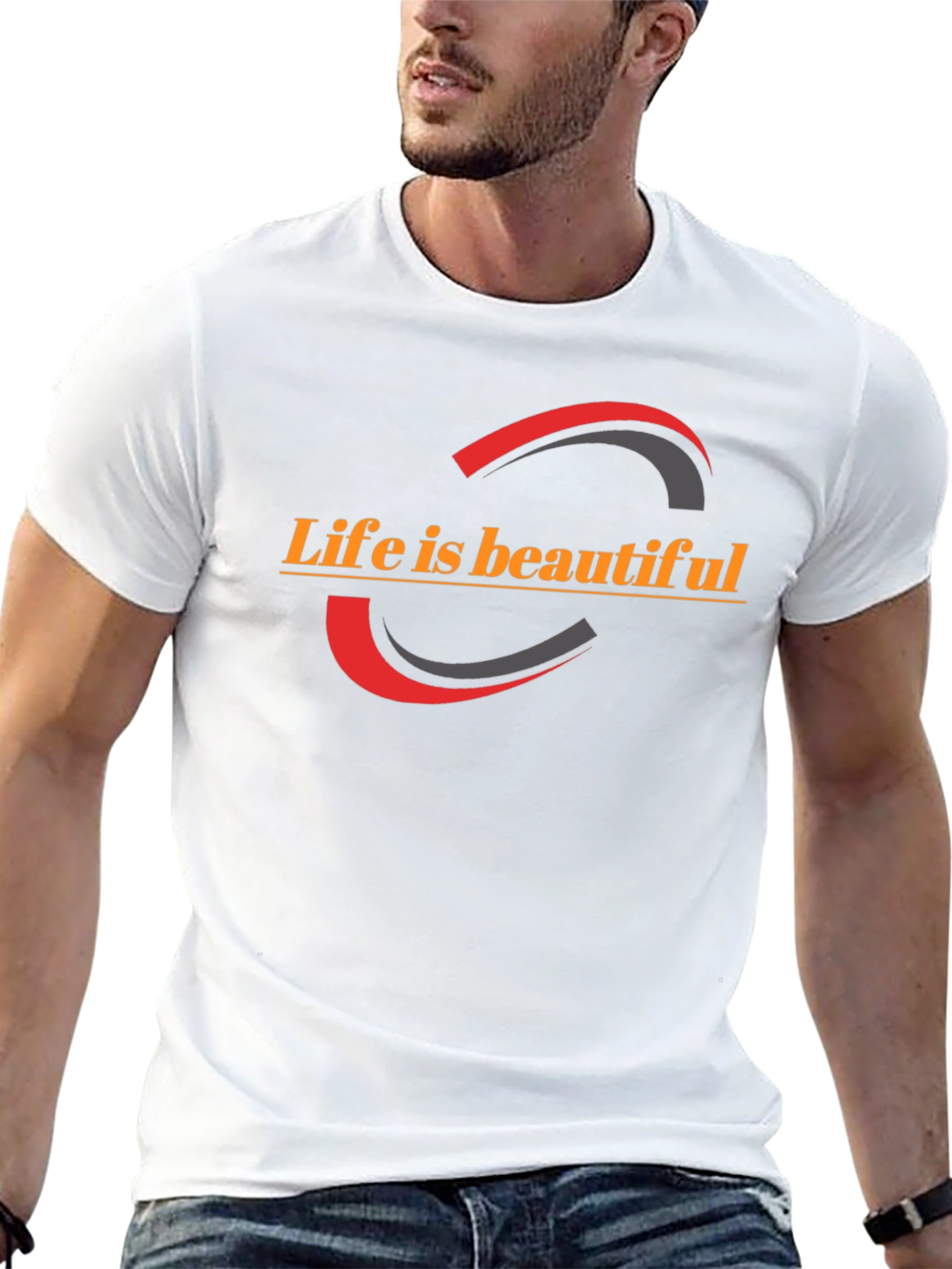 Life is Beautiful Graphic Tee - Stylish Black T-Shirt