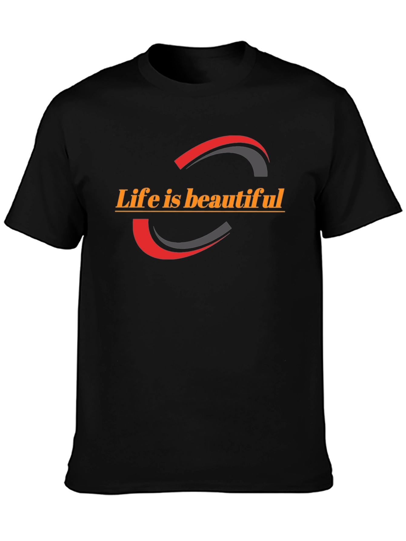 Life is Beautiful Graphic Tee - Stylish Black T-Shirt