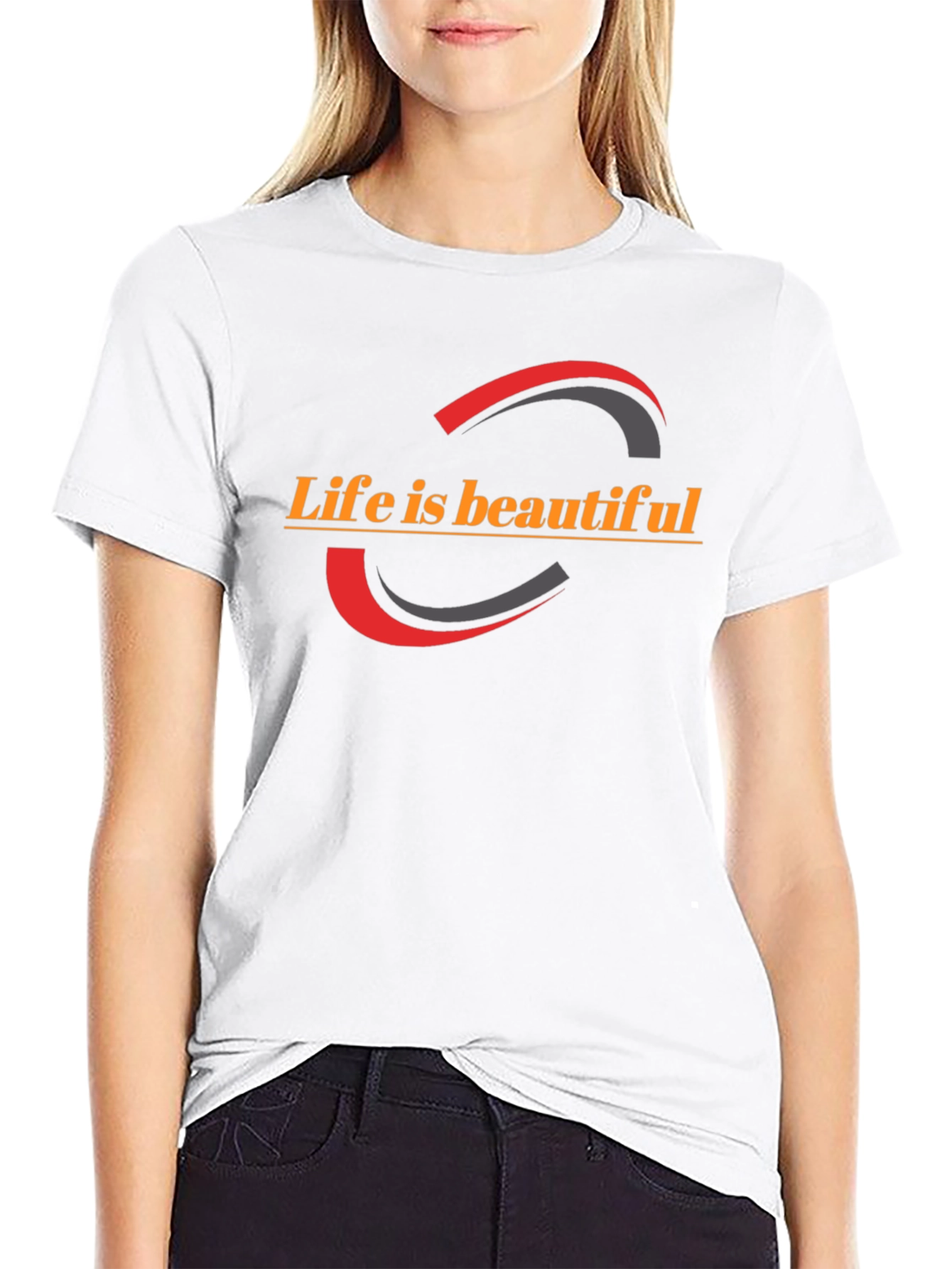 Life is Beautiful Graphic Tee - Stylish Black T-Shirt