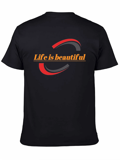 Life is Beautiful Graphic Tee - Stylish Black T-Shirt