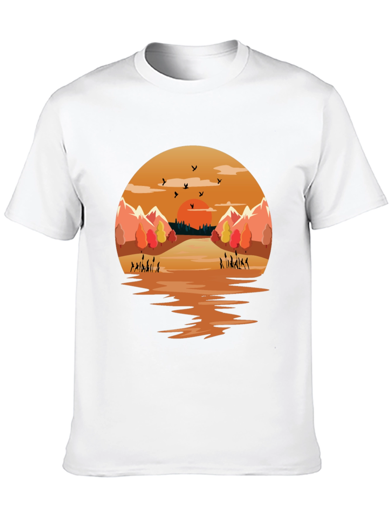 Sunset Lake Graphic Tee - Nature Inspired Design