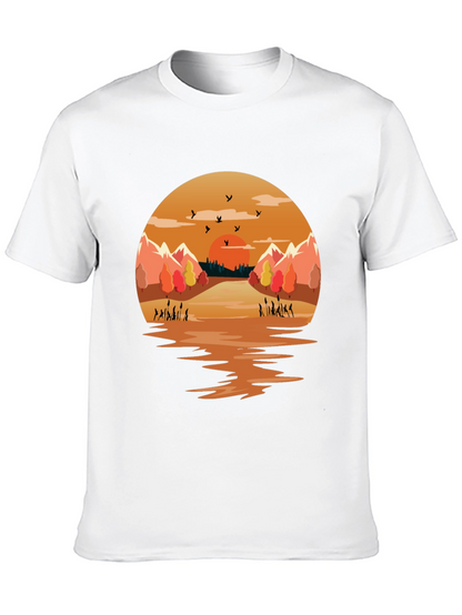Sunset Lake Graphic Tee - Nature Inspired Design