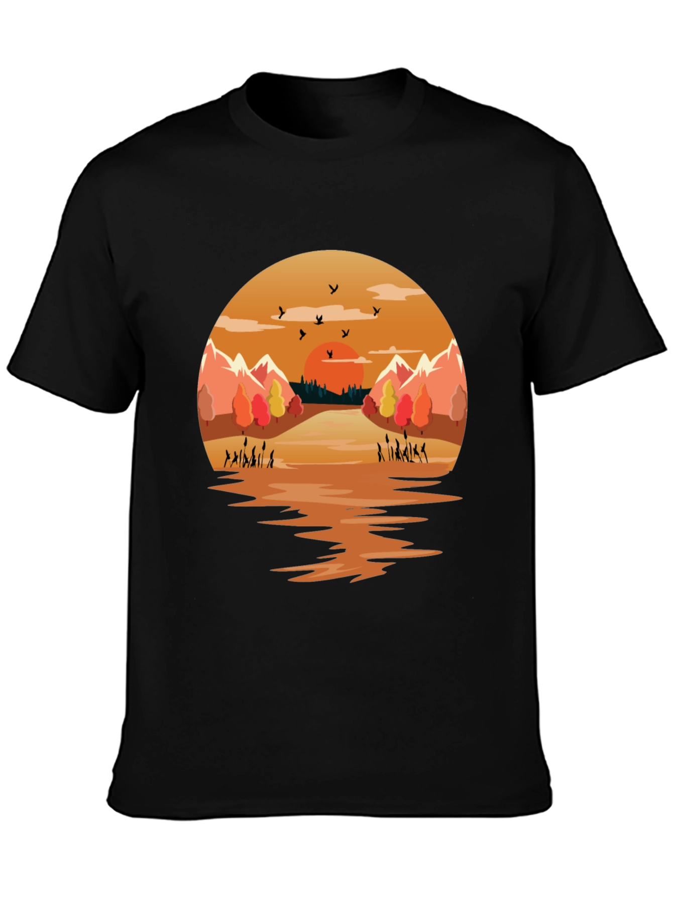 Sunset Lake Graphic Tee - Nature Inspired Design