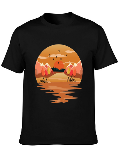 Sunset Lake Graphic Tee - Nature Inspired Design